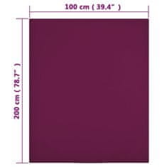 Vidaxl Napenjalna rjuha 2 kosa bordo 100x200 cm bombaž