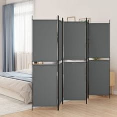 Vidaxl Paravan 5-delni antracit 250x200 cm blago