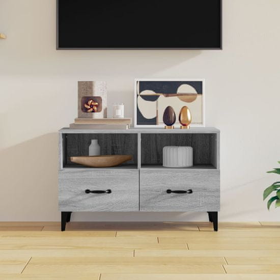 Vidaxl TV omarica siva sonoma 80x36x50 cm inženirski les