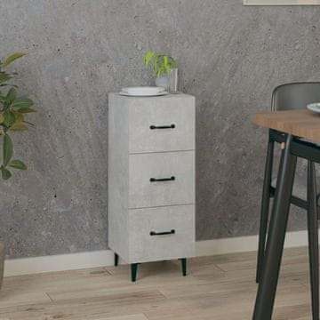 Vidaxl vidaXL Omarica betonsko siva 34,5x34x90 cm material na osnovi lesa