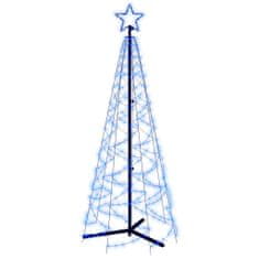 Greatstore Novoletna jelka stožec 200 modrih LED lučk 70x180 cm