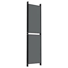 Vidaxl Paravan 5-delni antracit 250x200 cm blago