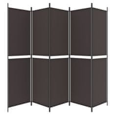 Vidaxl Paravan 6-delni rjav 300x220 cm blago