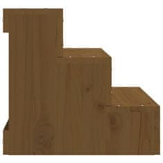 Greatstore Stopnice za hišne ljubljenčke medeno rjave 40x37,5x35 cm