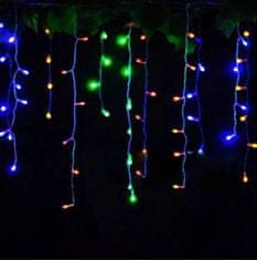 hurtnet Novoletne lučke zavesa 200 LED RGB barvne 8m flash efekt