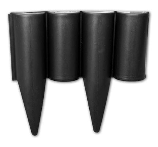 Bradas Plastični robnik - palisada 2,5m, 225mm, črn PALGARDEN BR-OBP1202-002BK