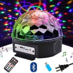 Verkgroup Disko LED RGB projektor in MP3 bluetooth predvajalnik + USB ključ in daljinec