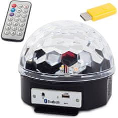 Verkgroup Disko LED RGB projektor in MP3 bluetooth predvajalnik + USB ključ in daljinec