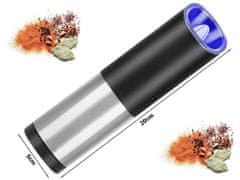 Verkgroup Brezžični LED električni mlinček za poper in sol inox