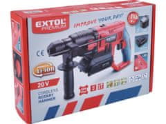 Extol Premium Vrtalno kladivo jaz SHARE20V, 1,2J, SDS plus, 20V Li-ion, 2000mAh