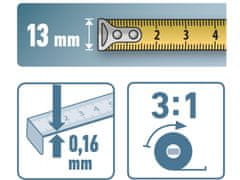 Extol Premium cona jeklo, 50m,š. trak 13mm