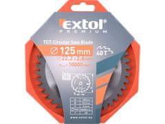 Extol Premium Žagin list z rezili SK, O125x2,2x22,2mm, 40T