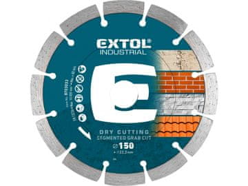 Extol Industrial Diamantna rezalna plošča segmentno Zgrabi Izrežite, suho rezanje, O 150x22,2x2,3mm