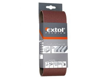 Extol Premium Brusilna krpa brez konca, bal. 3ks, 75x533mm, P60