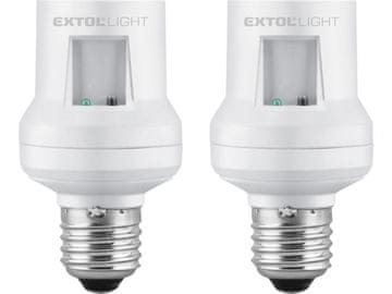 Extol Light Rokav do žarnice daljinsko voden, 2ks, razširitveni set, maks. 60W žarnica, E27, obseg 30m