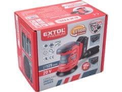 Extol Premium Ekscentrični brusilnik jaz SHARE20V, 125mm, 20V Li-ion, 2000mAh