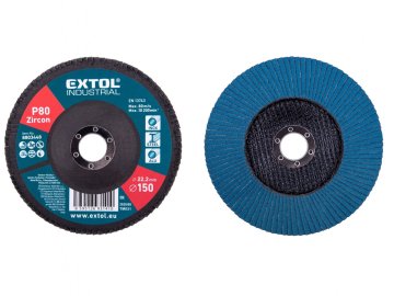 Extol Industrial Lamelni disk poševni cirkon, P80, O 150mm
