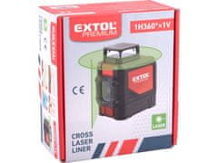 Extol Premium Zeleni linearni laser, križni samonivelirni