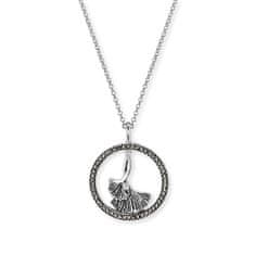 Engelsrufer Čudovita srebrna ogrlica z markazitom ERN-GINKGO-MA (verižica, obesek)
