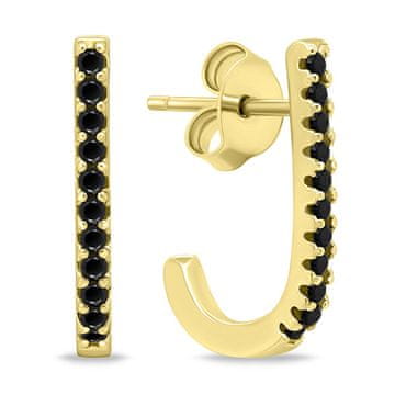 Brilio Silver Originalni pozlačeni uhani s cirkoni EA618YBC