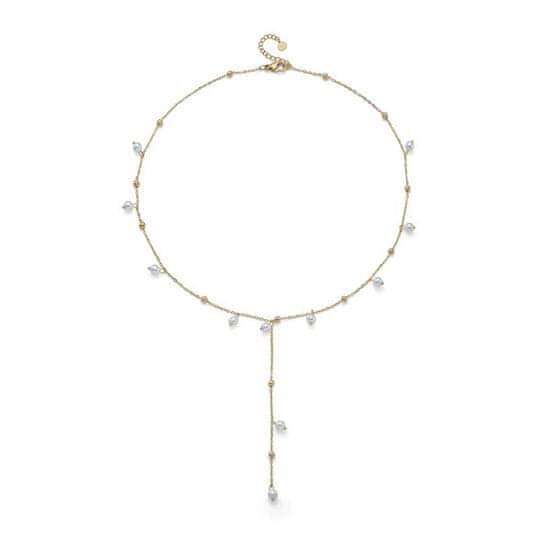 Oliver Weber Elegantna pozlačena ogrlica s sintetičnimi biseri 12311G