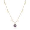 Igriva pozlačena ogrlica z barvnimi kristali Elegant 13071C100-39