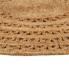 Vidaxl Preproga iz pletene jute 120 cm okrogla
