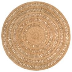 Vidaxl Preproga iz pletene jute 150 cm okrogla