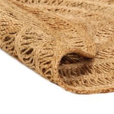 Vidaxl Preproga iz pletene jute 150 cm okrogla