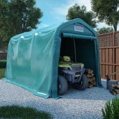 Vidaxl Garažni šotor PVC 2,4x3,6 m zelen