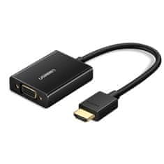 Ugreen MM102 Adapter HDMI na VGA z zvokom (črn)