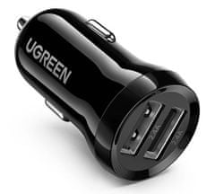 Ugreen ED018 avtomobilski polnilec, 2x USB, 24W (črn)