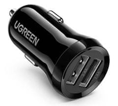 Ugreen ED018 avtomobilski polnilec, 2x USB, 24W (črn)