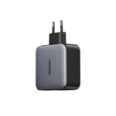 Ugreen CD254 omrežni polnilnik, 2x USB-C, 100W, PD (črn)