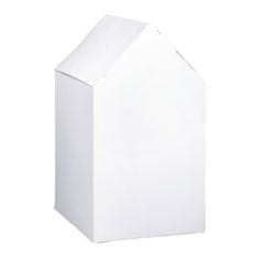 Rayher.	 Škatle iz kartona, Hiške, bele, 7.5x7.5x14cm, set 12