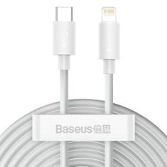BASEUS Kabel USB-C do Lightning Simple Wisdom, PD, 20W, 1.5m (bel) 2 kos.
