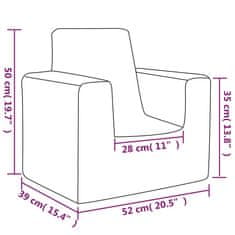 Vidaxl Otroški kavč antraciten mehak pliš