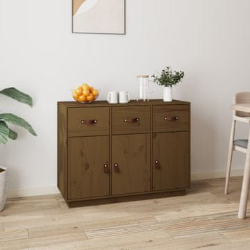Vidaxl vidaXL Predalnik medeno rjave barve 100x40x75 cm masiven borov les