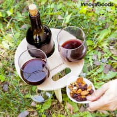 InnovaGoods Zložljiva in prenosna vinska piknik mizica 