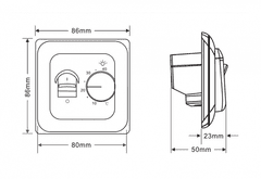 Rti-Tek ANALOGNI TERMOSTAT ZA TALNO GRETJE + TALNI SENZOR