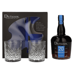 Dictador Rum 20 yo ICON RESERVE + 2 kozarca + GB 0,7 l