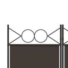 Vidaxl Paravan 4-delni rjav 160x200 cm blago