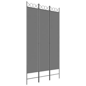 Vidaxl Paravan 3-delni antracit 120x220 cm blago