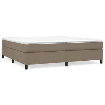 Vidaxl Posteljni okvir z vzmetmi taupe 200x200 cm blago