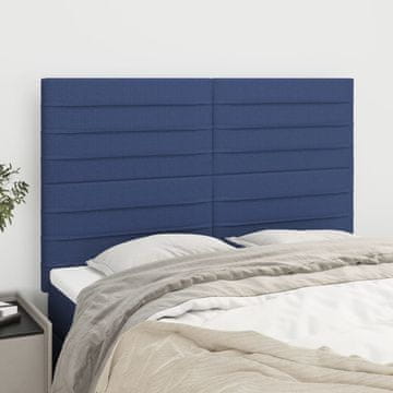 Vidaxl vidaXL Vzglavja za posteljo, 4 kosi, modra, 72x5x78/88 cm, blago
