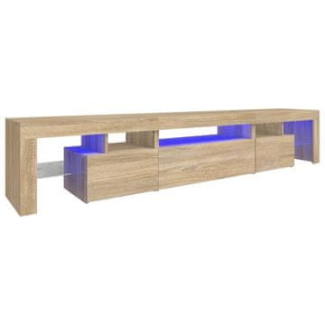 Vidaxl TV omarica z LED lučkami sonoma hrast 215x36,5x40 cm