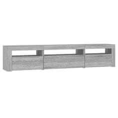 Vidaxl TV omarica z LED lučkami siva sonoma 195x35x40 cm