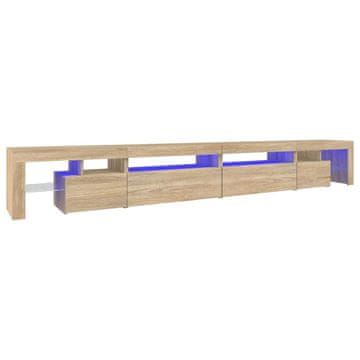 Vidaxl TV omarica z LED lučkami sonoma hrast 290x36,5x40 cm