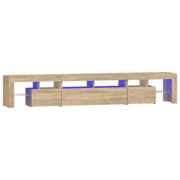 Vidaxl TV omarica z LED lučkami sonoma hrast 230x36,5x40 cm