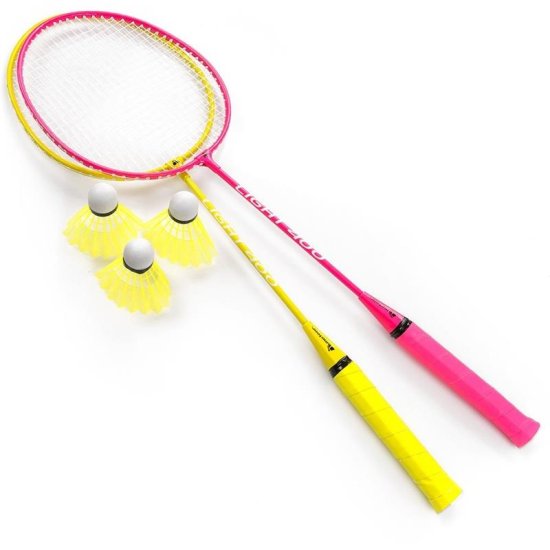 Meteor komplet za badminton, rumeno-roza